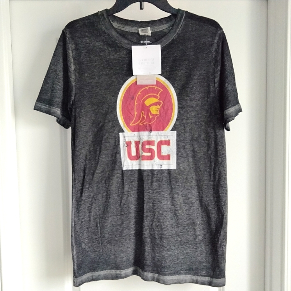 NWT S USC Trojans GameDay Couture NCAA Logo T-shirt NEW